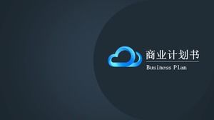 Modelo PPT de relatório de trabalho de negócios simples de fundo escuro de cor sólida