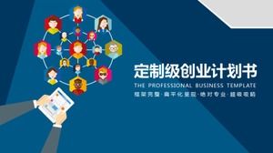 Templat PPT ringkasan laporan kreatif kartun datar