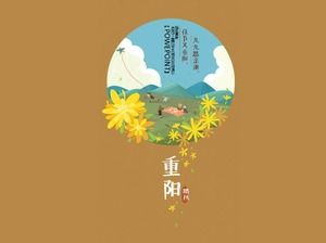 Double Ninth Festival ppt-Vorlage