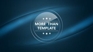 Modelo PPT de plano de negócios simples e estável em azul escuro