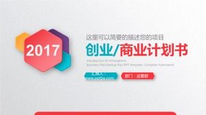 Renkli küçük taze iş planı PPT şablonu