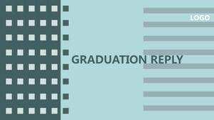 スカイブルーの簡潔なフラット漫画PPTテンプレート