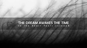 قالب PTT للدعاية الأدبية والجمالية بالأبيض والأسود