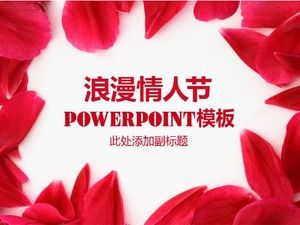 Rose petals romantic wedding PPT template