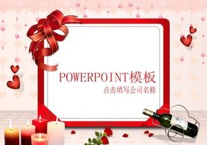 Presente de flor romântica, casamento, casamento, celebração, modelo PPT