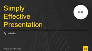 Costura em preto e branco modelo PPT geral conciso e claro
