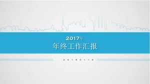 Świeże i proste podsumowanie mody na koniec roku szablon PPT