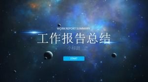 الإبداعية الكون الأزرق الداكن كوكب تكنولوجيا الرياح ملخص عمل قالب PPT