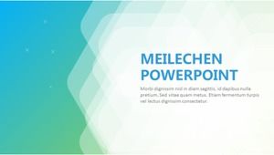 渐变浅绿色简约清爽PPT模板