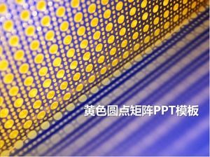 Yellow dot matrix background PPT template