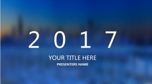 Dark blue background extremely simple graduation thesis PPT template