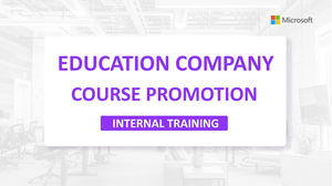 Modèle ppt de rapport de travail de l'industrie de l'éducation dans le style de l'ombre de l'interface utilisateur de style carte