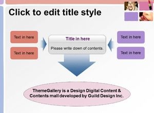 Template PPT kecantikan kosmetik fashion wanita