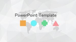 Plantilla de PPT boutique fresca y simple cubierta de mapa mundial