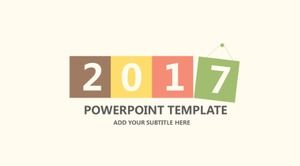 清新淡雅的韓國扇子PPT模板