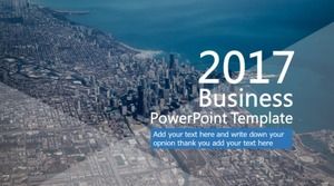 Fashion atmosphere city cover business PPT template