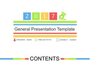 Template PPT desain kelulusan berwarna-warni yang kreatif