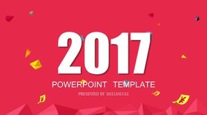 Tipografi sederhana membersihkan template PPT bisnis kecil segar