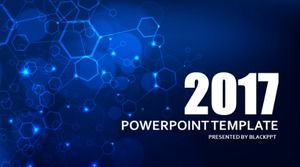 เทมเพลต PPT ธุรกิจที่มั่นคงและสำคัญสีน้ำเงินเข้ม