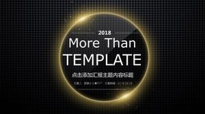 أسود بارد أزياء المعادن الثقيلة قالب PPT الأعمال