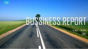 ถนนสู่ระยะทางที่สดและสร้างสรรค์แนะนำบริษัท ppt template