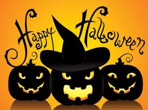 Warm color pumpkin halloween ppt template