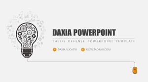 Modello PPT di riepilogo personale della lampadina del fumetto creativo