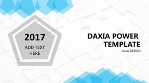 เทมเพลต PPT สดชื่นสีฟ้าอ่อนเรียบง่ายและสง่างาม