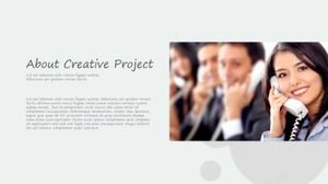 極簡白色創意商務工作總結PPT模板