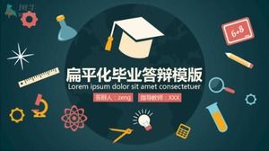 Șablon PPT de răspuns plat de absolvire de papetărie de desene animate