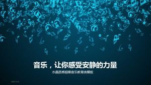 Simbolo musicale struttura di cristallo superbo modello PPT di educazione musicale