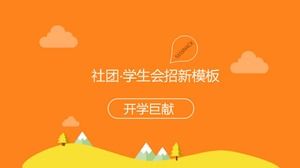 Karikatür renk kulübü öğrencisi yeni PPT şablonu alacak