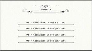 Avrupa tarzı basit ve klasik ppt şablonu