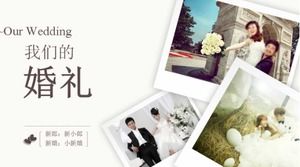 حفل زفاف رومانسي وجميل قالب PPT