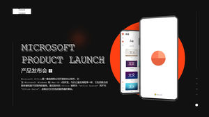 เทมเพลต ppt เปิดตัวผลิตภัณฑ์สไตล์ยุโรปและอเมริกาสีแดงและดำ