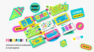 Le caramelle colorate curano il modello ppt della dolcezza