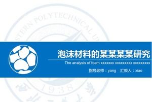 Template PPT laporan kerja biru dan putih sederhana