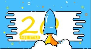 เทมเพลต PPT สร้างสรรค์การ์ตูนสไตล์ MBE