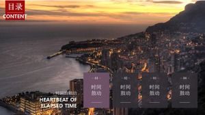 Nuvens e montanhas do mar atmosfera magnífica relatório geral modelo PPT