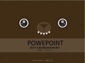 Template ppt beruang lucu sederhana