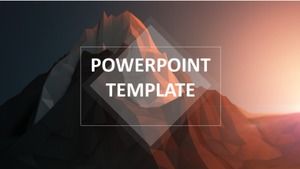 Modello PPT boutique creativo della vetta della montagna inferiore