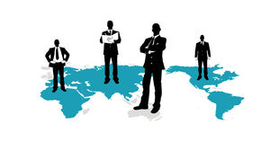 Color-modifiable world map ppt material