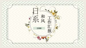 Modèle ppt de résumé de travail japonais et éolien