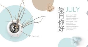 Qiyuehelloクリエイティブミニマリストユニバーサルpptテンプレート