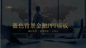 Mavi gri arka plan finansal PPT şablonu