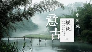 Zwięzły i klimatyczny szablon ppt dla smakoszy w stylu chińskim