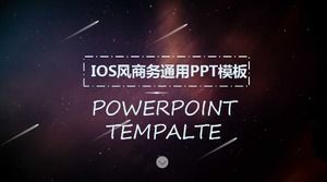 Serin yıldızlı mor fantezi ios tarzı butik iş PPT şablonu