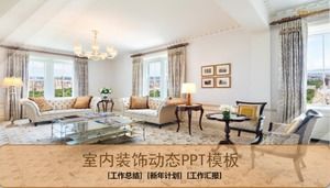 Moda basit yaratıcı zarif iç dekorasyon dinamik ppt şablonu