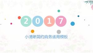 Modello PPT universale di piccoli punti creativi ad acquerello fresco