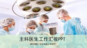 Prosta atmosfera główny raport z pracy lekarza PPT dynamiczny szablon